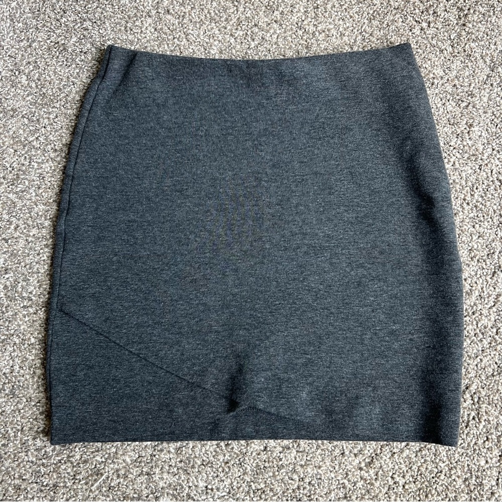 H&M Charcoal‎ Gray Criss-cross Mini Skirt, size XS